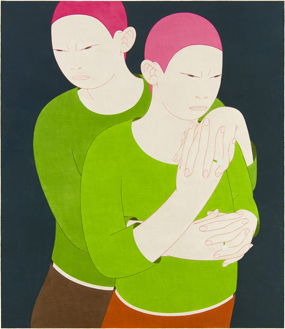 두 사람 90-1 TWO PEOPLE 2018 Oil on canvas 150cm x 130cm.jpg