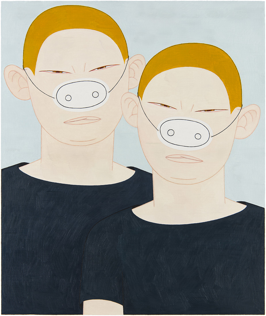 두 사람- 돼지코 TWO PEOPLE 2019 Oil on canvas 90cm x 75cm.jpg