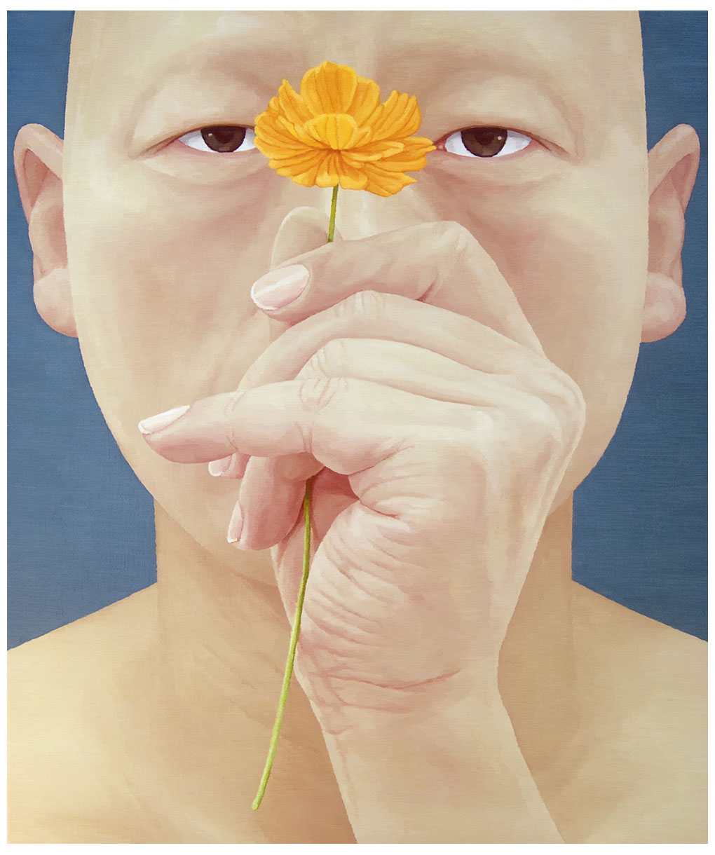 한 사람으로서의 자화상- 꽃. 72.7cm x 60.6cm. oil on canvas. 2011.jpg