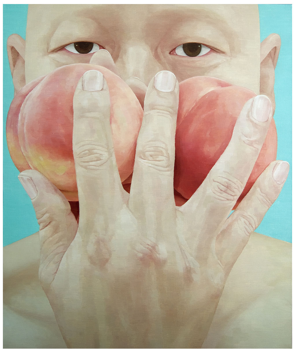 한 사람으로서의 자화상- 복숭아2 120cm x 100cm oil on canvas 2011.jpg