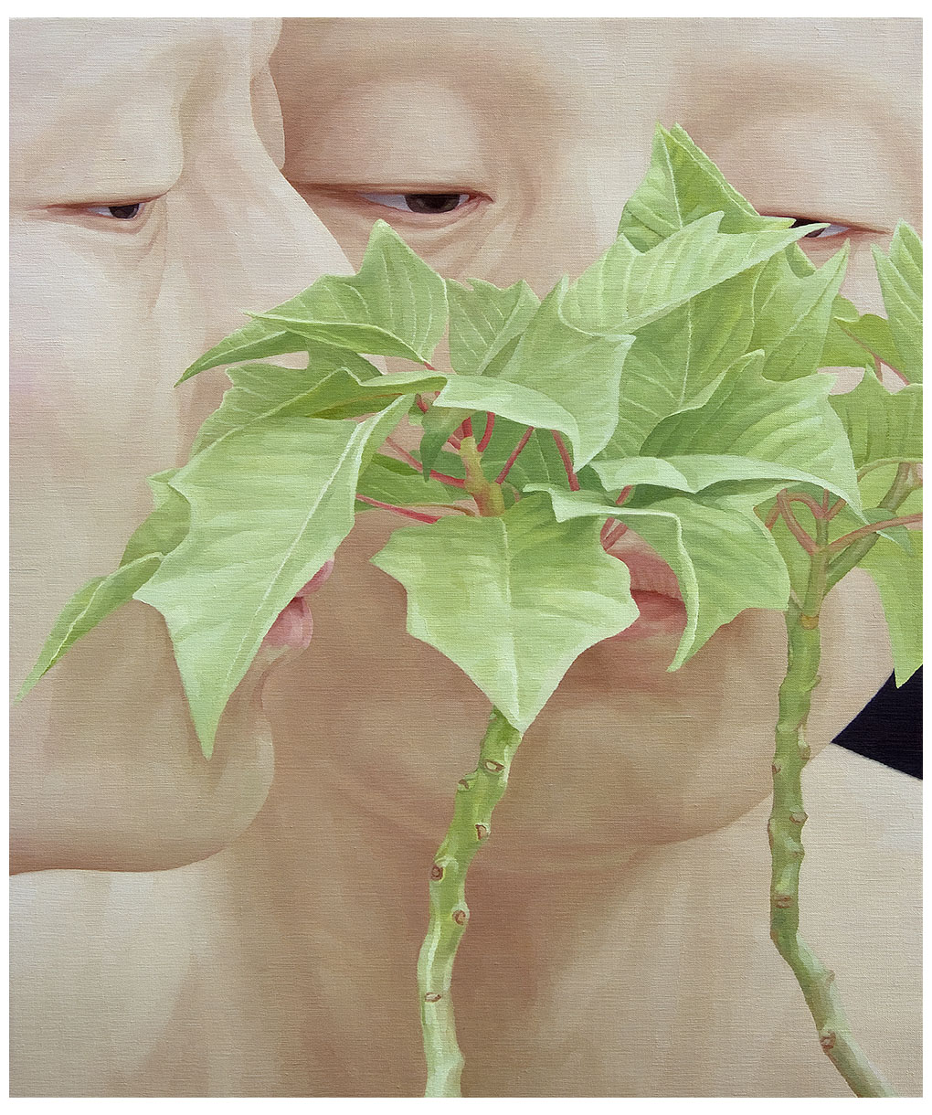 한 사람으로서의 자화상-입맞춤5  90 x 75cm oil on canvas 2012.jpg