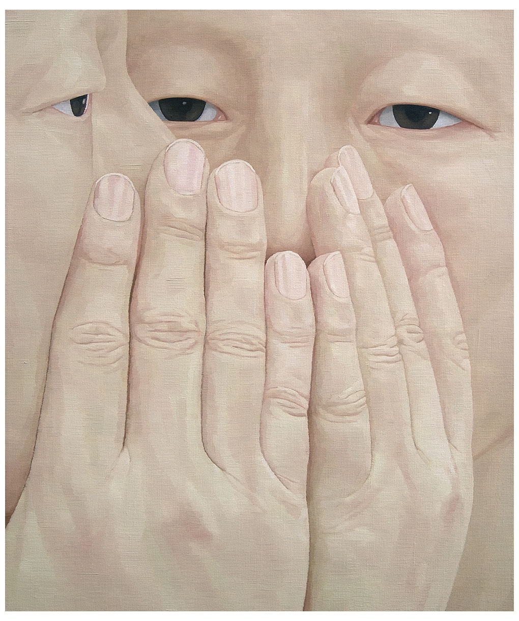 한 사람으로서의 자화상-입맞춤6 90 x 75cm oil on canvas 2012.jpg