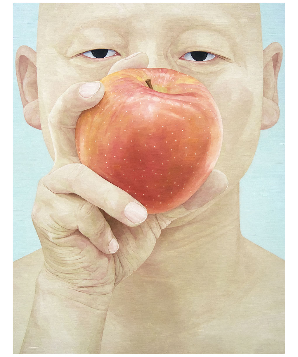 한 사람으로서의 자화상- 사과3 116.8cm x 91cm Oil on Canvas 2013.jpg