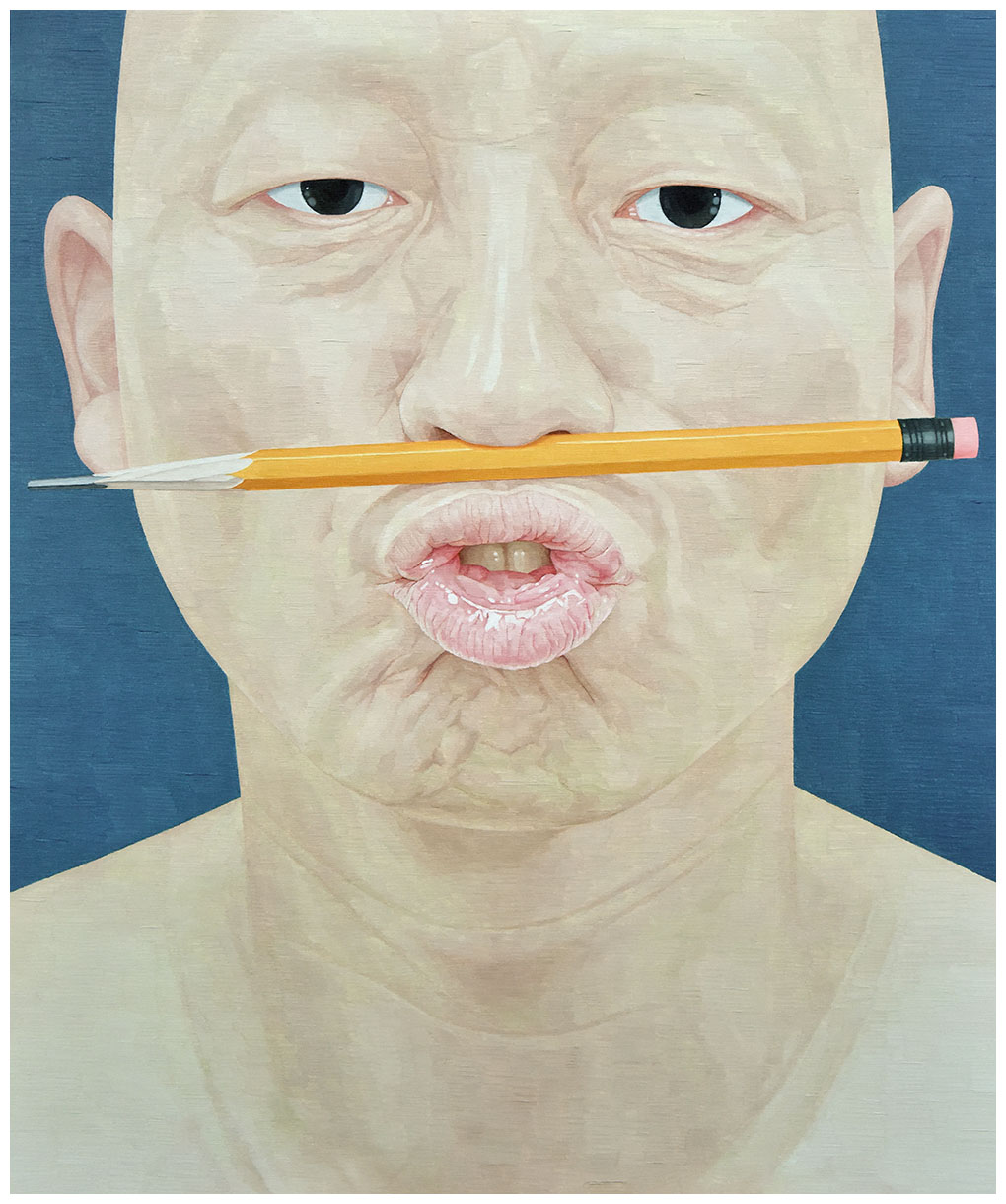 한 사람으로서의 자화상- 연필2 120cm x 100cm Oil on Canvas 2016.jpg